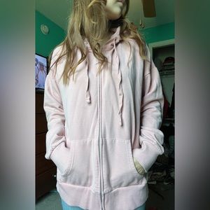 Pink soft zip up hoodie